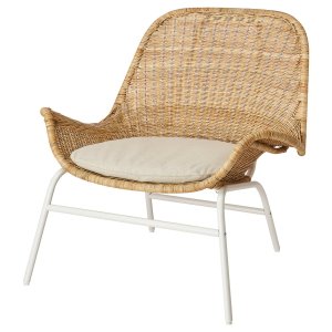 Risane Rattan Armchair, Armchair with cushion, rattan/Risane natural