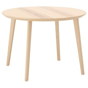 Ash Circle, Table, ash veneer, 105 cm